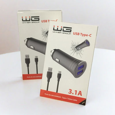 جعبه بسته بندی کاغذی با شکاف در انتهای بسته بندی چاپ Offest CMYK برای الکترونیک مصرفی