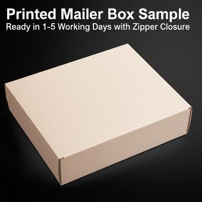 خرید Printed Mailer Box Sample Ready in 1-5 Working Days with Zipper Closure online manufacture